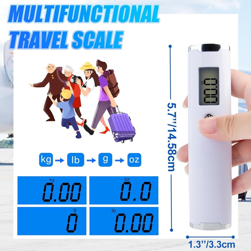 VOPOCO Digital Luggage Scale for Travel Handheld Weight Scale for Luggage with Tare Function 110lbs Travel Luggage Weight Portable Suitcase Weighing Scale Back-lit LCD Display Gifts for Travelers (Strap) - Image 4